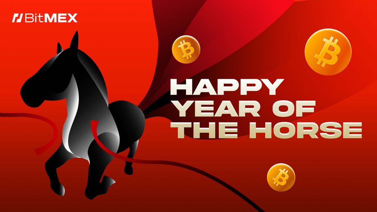🧧恭喜发财!

We’re starting off the new year’s festivities with a giveaway to boost this week’s trades.

To enter: 
1️⃣ Like + RT this tweet                                                                                                    2️⃣ Reply with 🐴
3️⃣ Follow <a href="/BitMEX/">BitMEX</a>

3