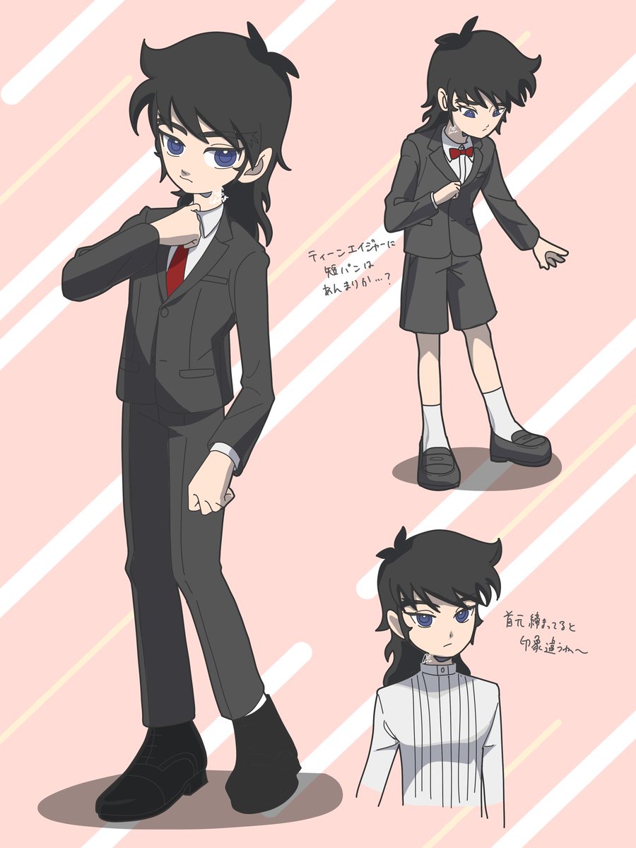 今日のリョウくん　2
スーツ描いてみたけどこれじゃない感