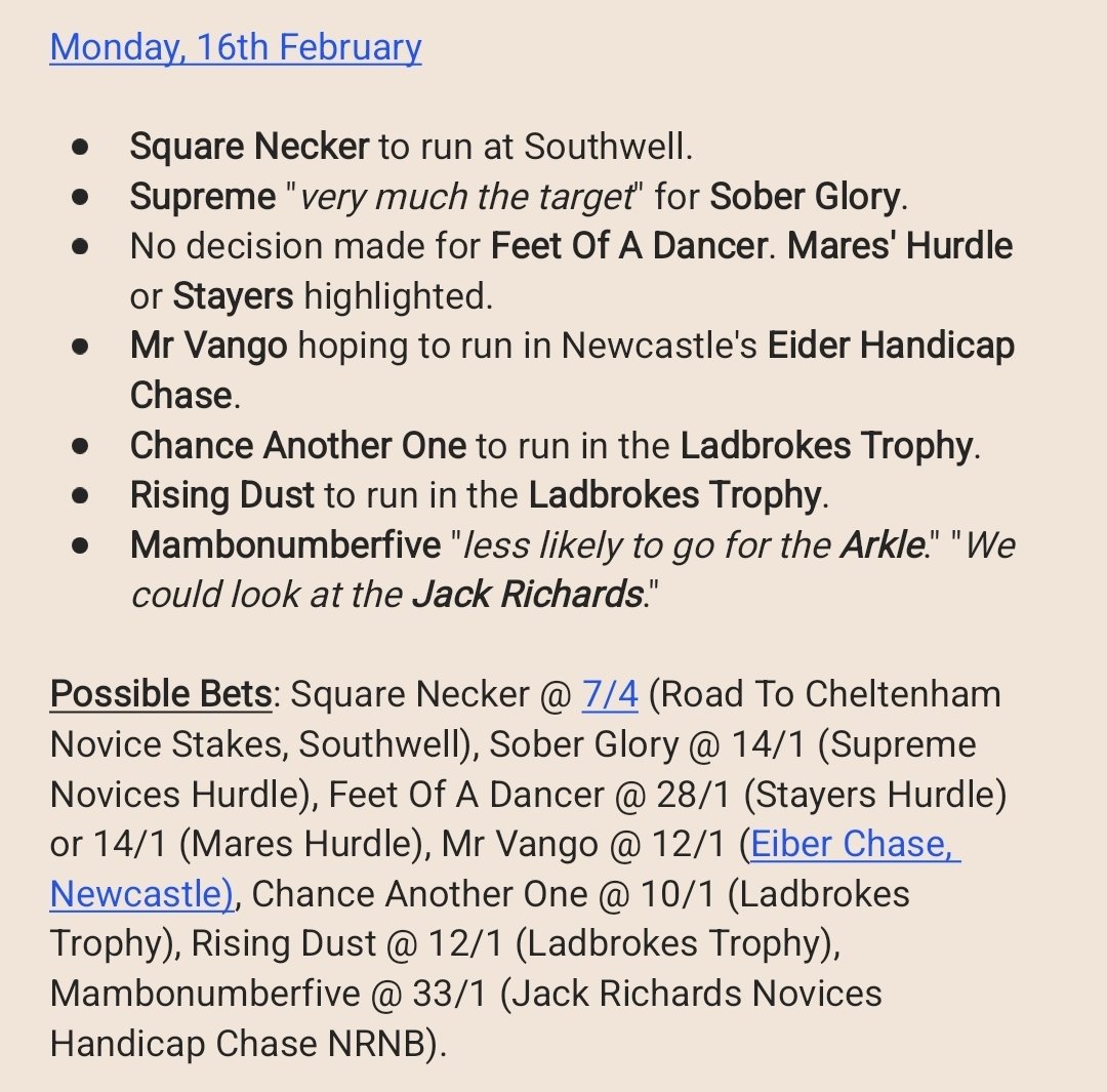 📝 Monday, 16th February Notes.