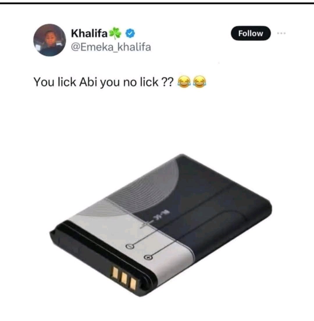 I lick so tey them say e go shock u small if the batter Dey active