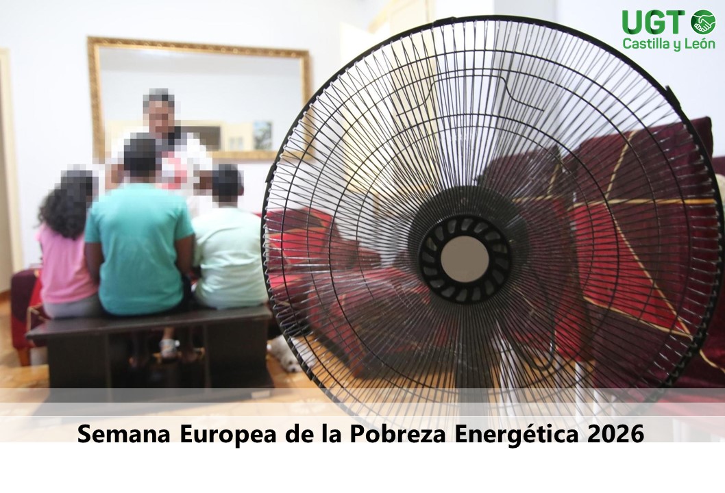 📢En la #SemanaPobrezaEnergética2026 exigimos una #TransiciónJusta con energía asequible y derechos garantizados en España y Castilla y León para las 𝐩𝐞𝐫𝐬𝐨𝐧𝐚𝐬 𝐦𝐚́𝐬 𝐯𝐮𝐥𝐧𝐞𝐫𝐚𝐛𝐥𝐞𝐬.  🔍Conoce nuestras 𝐝𝐞𝐦𝐚𝐧𝐝𝐚𝐬:
🔗medioambiente.ugtcyl.es/semana-europea…
#UGTenVERDE💚