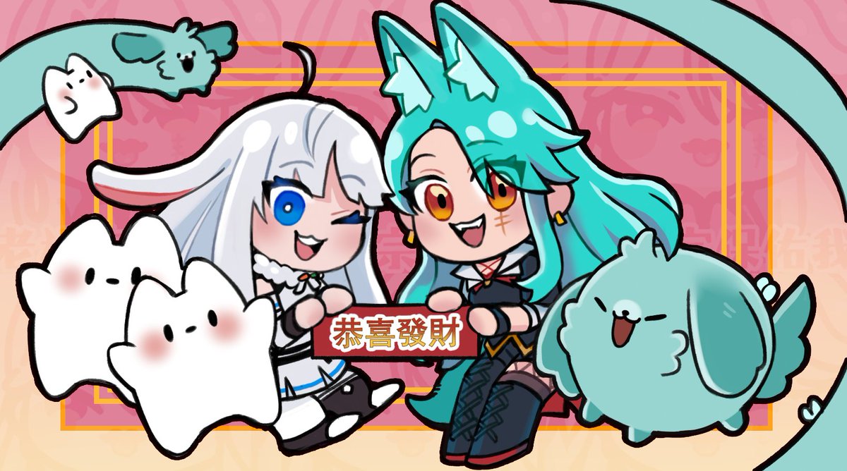🦊新年快樂！Happy Lunar New Year！
祝大家今年都有老祖宗保佑！🏮🏮
新的一年請多多指教✨✨✨✨