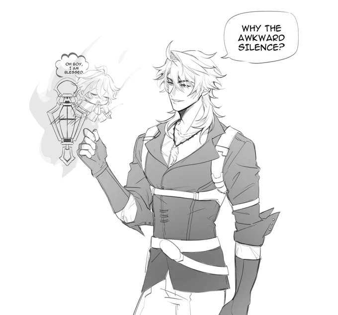 quick doodle for the bday boy. happy bday varka !! and congrats on the animated short 🥳🎊🎉
#varflins #knightlight 
