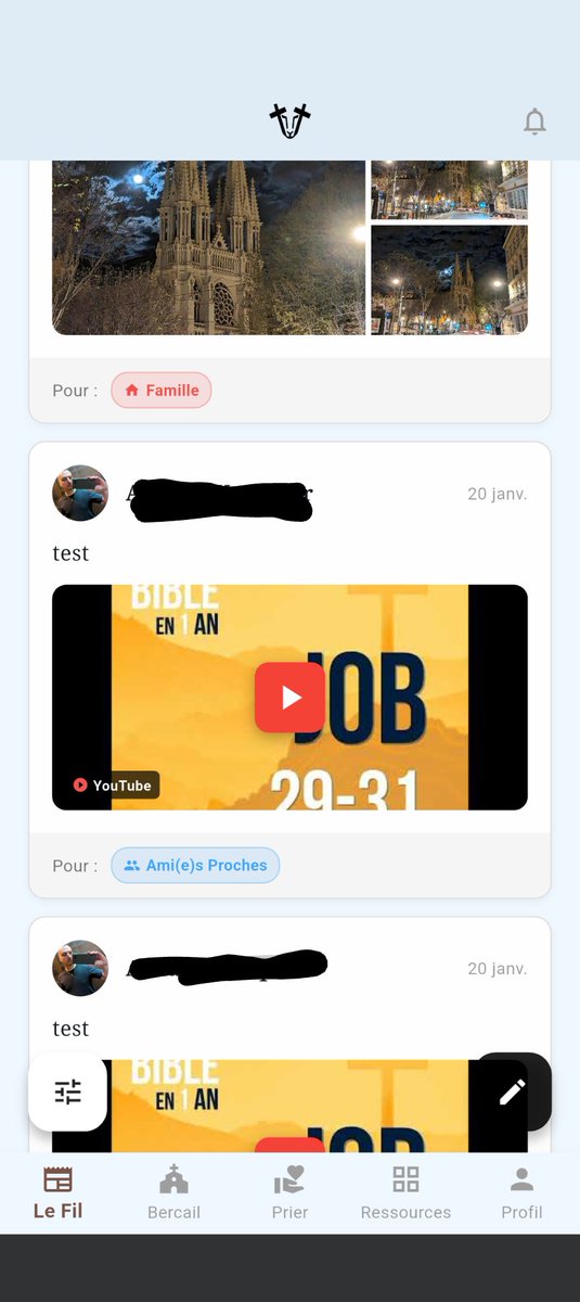 Ovilis_App's tweet photo. @shoannanas @g374_0 Salut

On essaie de dev une app.

Profil et fil d'actualités privés.
Intention de prière et réaction 
Chapelet en commun 
Fil d'actualités des prêtres, paroisses, associations...

En test sur Android pour le moment. https://t.co/KECgcWAHZ4