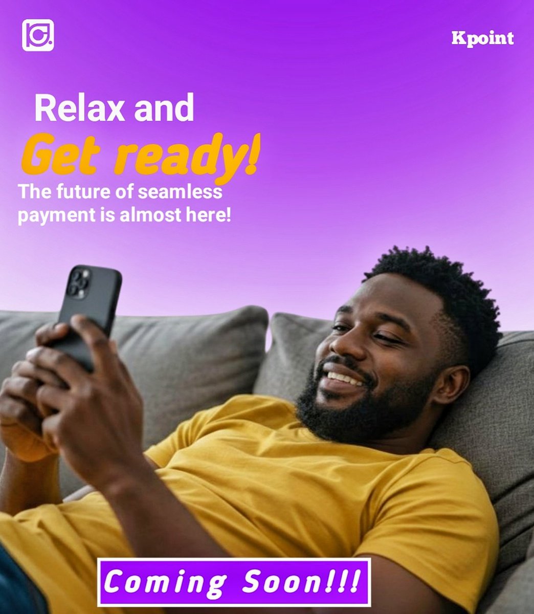 kpoint_ng's tweet photo. Your phone, your world, and a whole lot less stress!Something seamless is coming to your pockets soon! 😍 #kpoint #seamlesspayment #comingsoon https://t.co/hLiR03hzN6