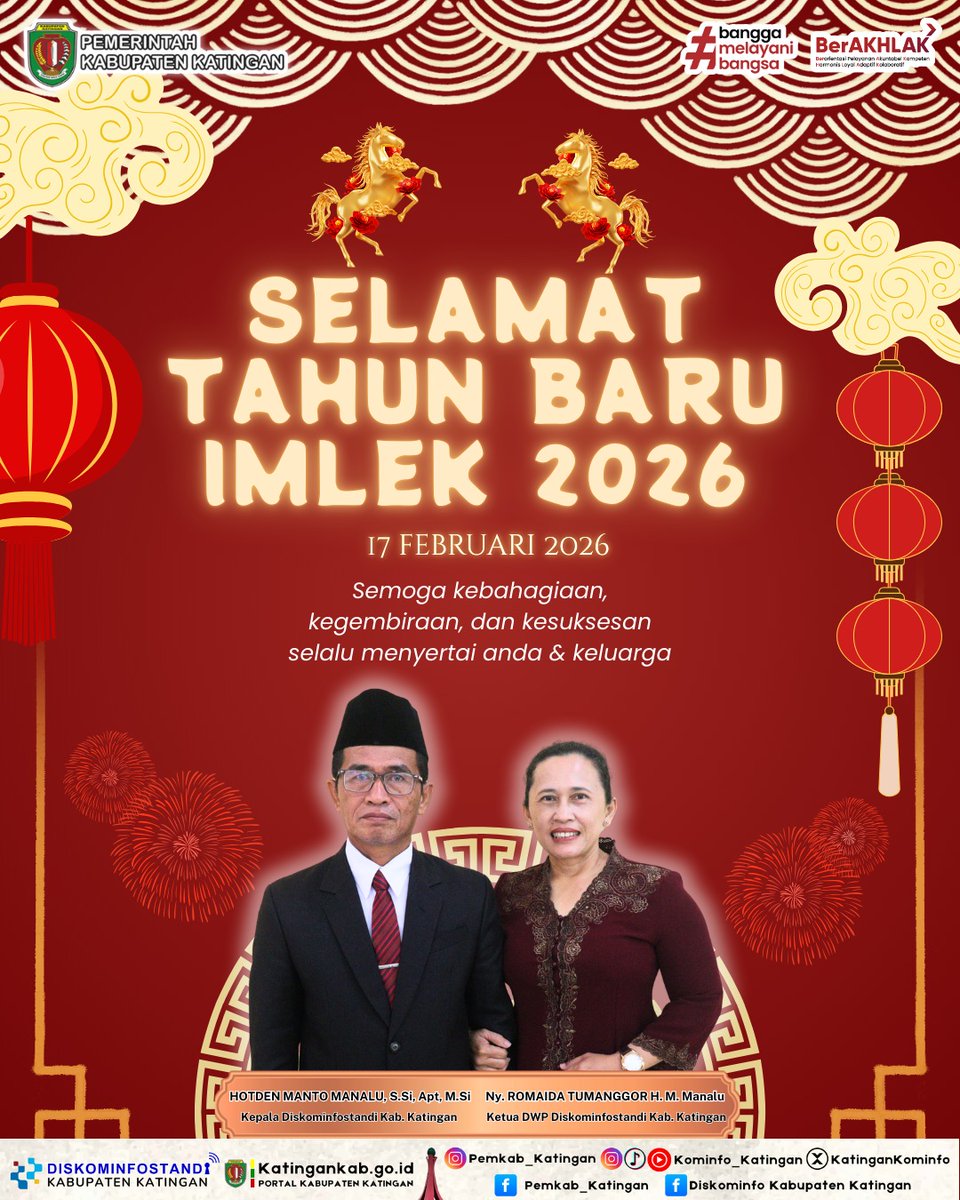Selamat Tahun Baru Imlek 2026 🧧🎊

Semoga tahun yang baru membawa kebahagiaan, kesehatan, keberuntungan, dan kesuksesan bagi kita semua.

Gong Xi Fa Cai ✨
#TahunBaruImlek2026 #GongXiFaCai #Imlek #TahunBaruChina