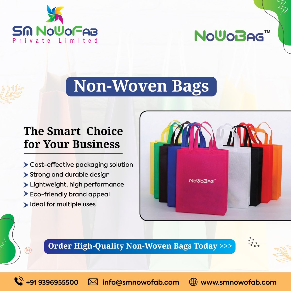 SmNowoFab's tweet photo. Non-Woven Bags, A smart and eco-friendly choice for your business. Strong, lightweight, and cost-effective for everyday use. Order high-quality bags today.

#NonWovenBags #EcoFriendlyBags #SmartChoice #BusinessPackaging #ReusableBags #SMNoWoFab #NoVoBa https://t.co/XdxGn5aIh2