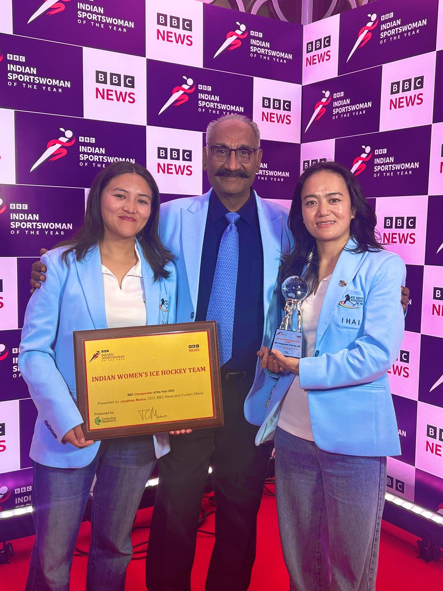 diskitcwangmo's tweet photo. 🏆 BBC Changemaker of the Year.

From frozen ponds in Ladakh to this global stage, this is for every early morning, every setback, and every girl who was told “it’s not possible.”

We’re just getting started. ❄️✨ 🏒🥅#BBCChangemaker #Grateful #bbcsportswomenoftheyear https://t.co/AnNbI82XAY