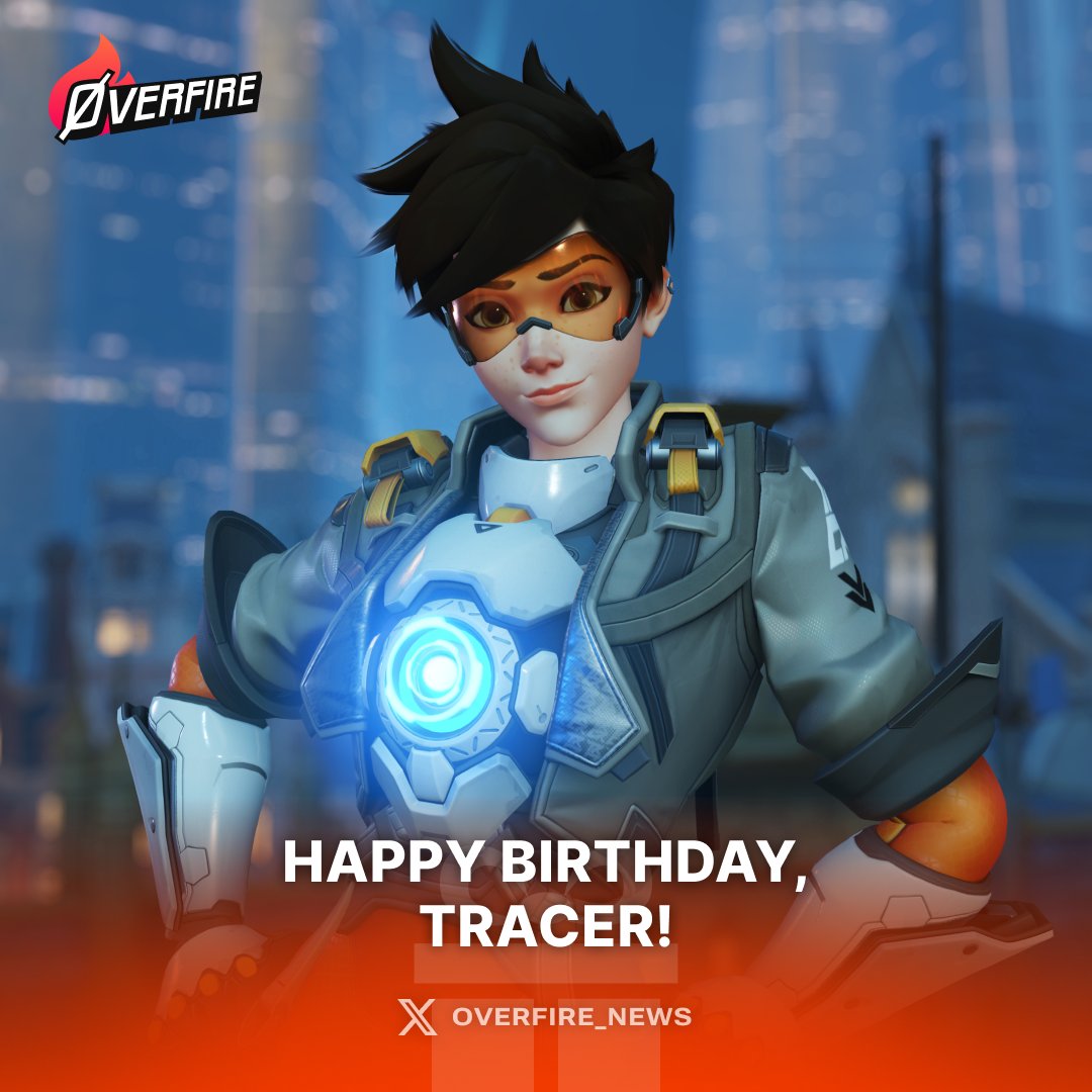Today is Lena “Tracer” Oxton’s birthday! 🎉

In the #Overwatch universe, the ever-optimistic poster girl of the original game is 28 years old.