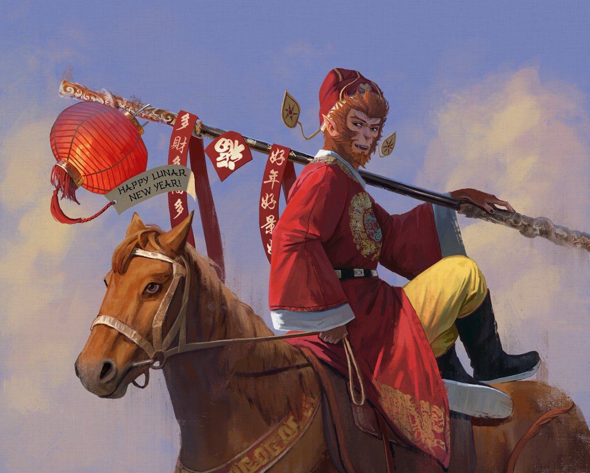 Zanzza_S's tweet photo. Happy Lunar New Year! 🧧🐴🔥

#sunwukong https://t.co/SXiuhpwGHq