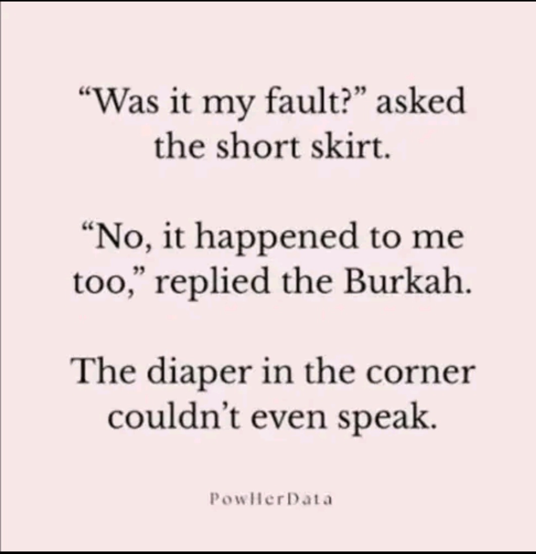 Everyday, in Nigeria, a rapist gets away.
Everyday, in Nigeria, a victim's story is scrutinized, not investigated, scrutinized just to water down, to find faults, to doubt their experience and pull crowds of incels into shaming the victim 

Everyday, victims of rape quadruple.