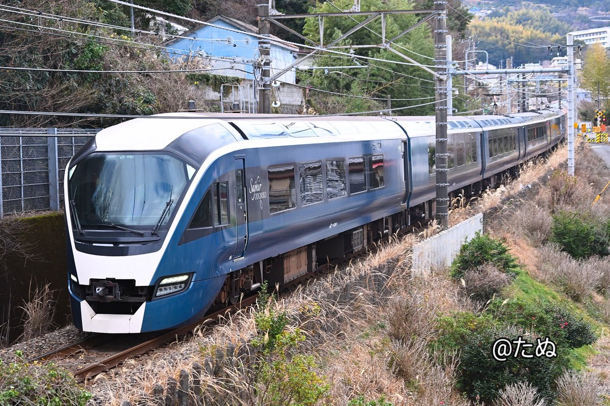 ①E257系特急『踊り子』 ②伊豆急行リゾート21『黒船電車』 ③伊豆急行