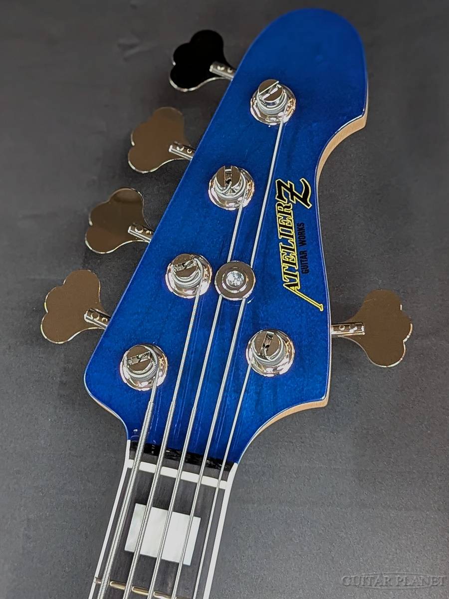 青いアトリエZも入荷です。エボニー指板でマッチングヘッド！ ATELIER