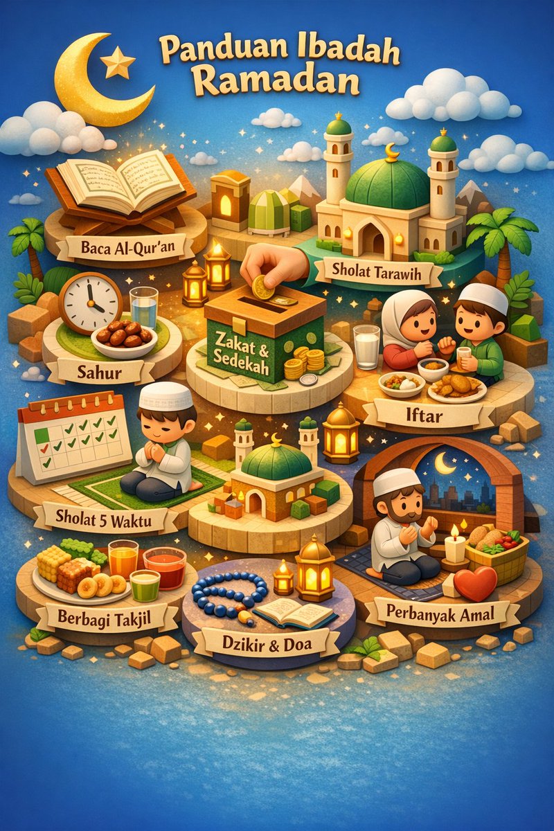 Panduan ibadah puasa di bulan suci Ramadhan 💫