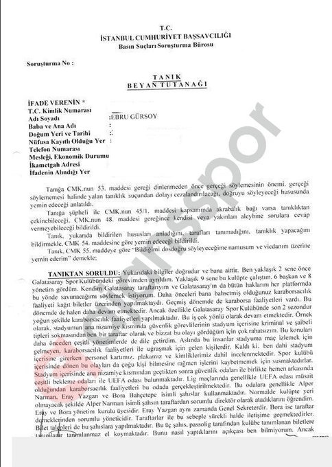 🚨 SKANDAL | <a href="/UEFA/">UEFA</a> <a href="/UEFAcom/">UEFA.com</a>

UEFA BU KİRLİ OYUNA DUR DEMELİ

Atilla Türker: "Galatasaray'da uzun yıllar çalışan Ebru Gürsoy, Cumhuriyet Savcılığı'na verdiği ifadede  Galatasaray Kulübü'nün karaborsa bilet sattığı iddialarını doğruladı." (Ajansspor)