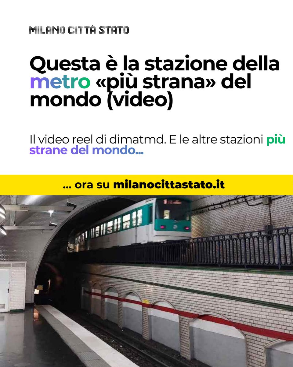 La più assurda stazione della metro del mondo è questa ora su milanocittastato.it ⬇️