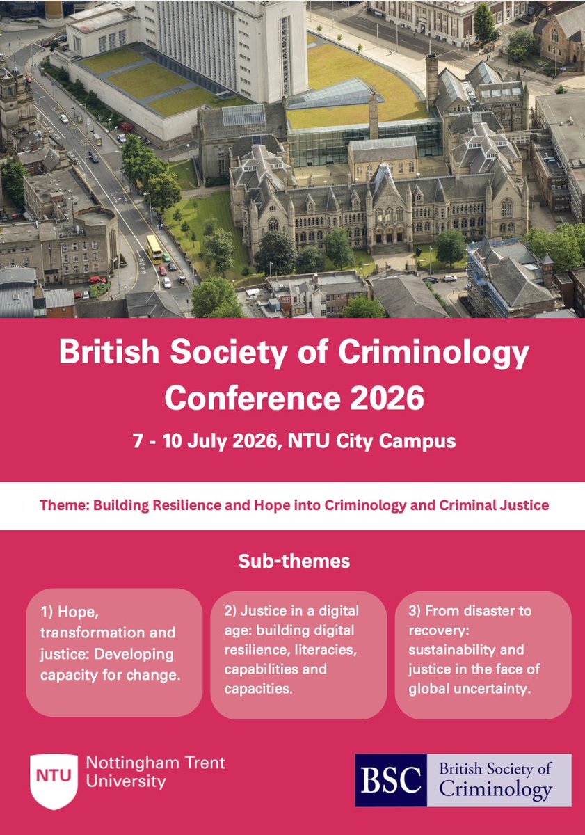 British Society of Criminology Conference 2026 tweet media