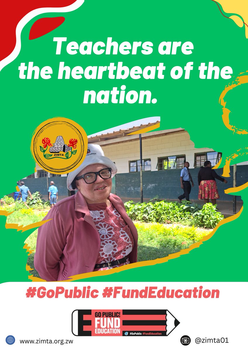 zimta01's tweet image. Teachers don't just provide lessons; they provide the pulse that keeps a nation moving forward. Support our educators and support our future.
​#GoPublic #FundEducation #ZIMTA #TeachersMatter