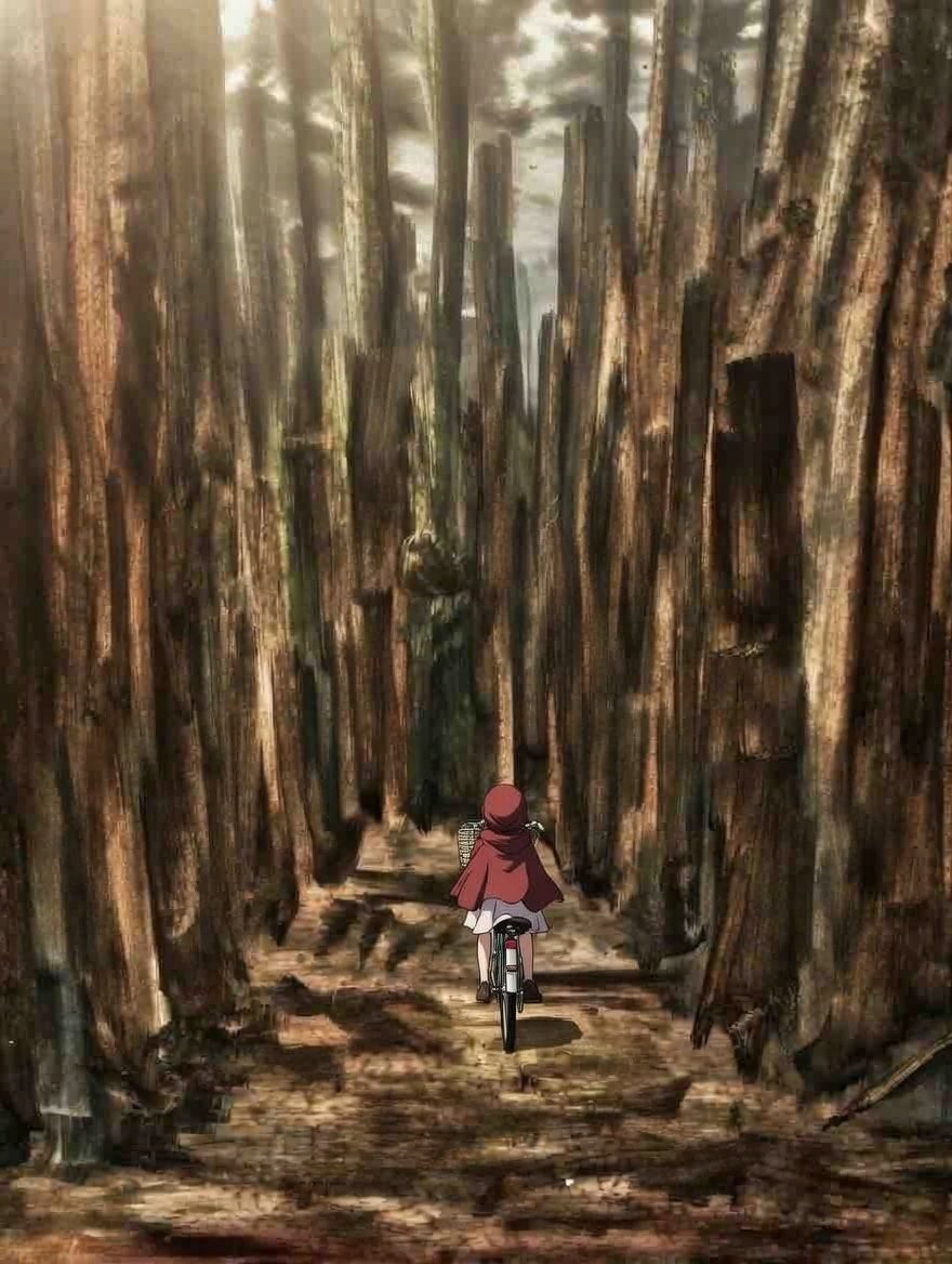 Little girl on bike