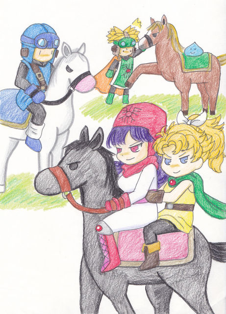 今度のＧ１、せっかくなので再び馬券を買う事にしました
今回は百円複勝４枚と百円単勝を１枚買う予定です。
昨日今日カボチャで我慢したスイーツのお金で応援するのです。
推しのジョッキーさんにピリオムをかける🪄
ドラクエ11の主人公が乗馬できるなら王族のロトっ子達の乗馬も見たいなぁ🐎