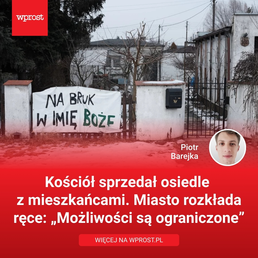🔴 Za ponad 420 mln zł polski Kościół sprzedał deweloperowi działkę, na której wciąż mieszkać może nawet kilkaset osób. 

🔴 Mieszkańcy mają żal nie tylko do księży, ale też do władz Poznania. W Urzędzie Miasta słyszymy jednak, że samorząd robi wszystko, co może. „Możliwości są