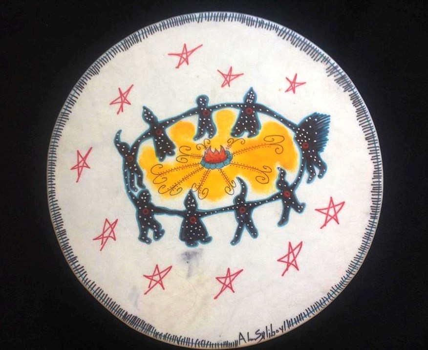 February 17, 2026
Ｔｈｅ Ｄａｉｌｙ Ｄｒｕｍ
Todays drum is from my “Round Dance” Series.
The Round Dance Drum is more important now than ever. The dancers join hands to form a large circle, symbolically indicating the equality of all people in the world.
Have a Great Day!