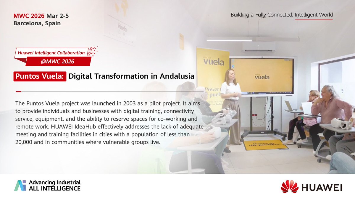 Access to high-quality meeting and training facilities shouldn't depend on your zip code. In many smaller cities and vulnerable communities, the "digital gap" is a physical reality.

We are proud to highlight how Huawei hashtag#IdeaHub is changing the game through the Puntos