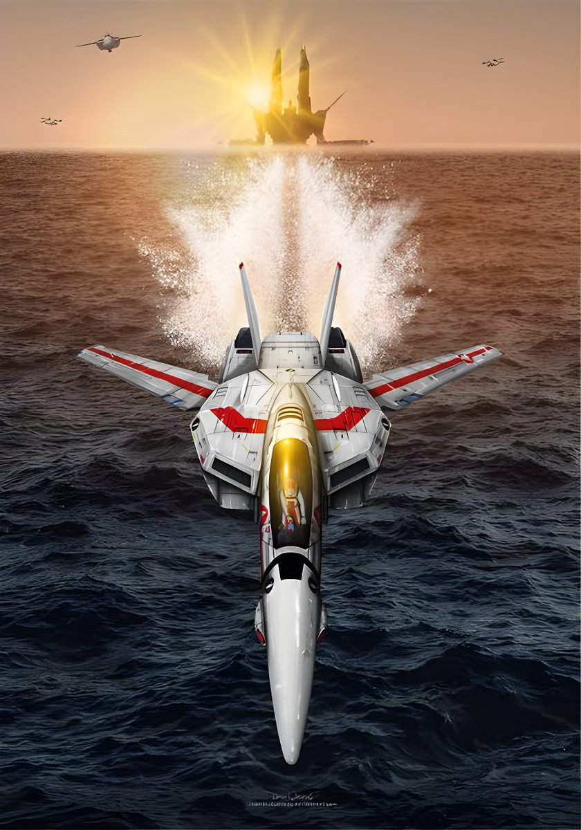 RobotechNews's tweet image. #Robotech: The #Macross Saga #fanart - VF-1J Over The Ocean - by Daniel Quevedo Alvarez.

#80s #anime