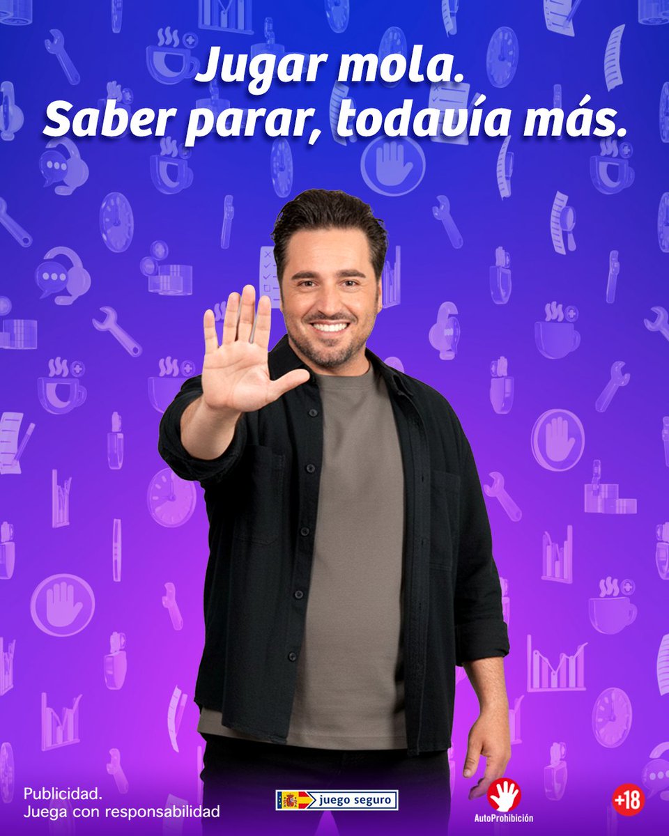 Bustamante lo tiene claro: jugar es divertirse, desconectar y pasarlo bien. Pero cuando deja de ser eso, lo mejor es parar a tiempo.

Porque el juego responsable no va de decir no, va de saber decir hasta aquí.

Esta semana (y siempre), recuerda: el mejor plan es el que tú eliges