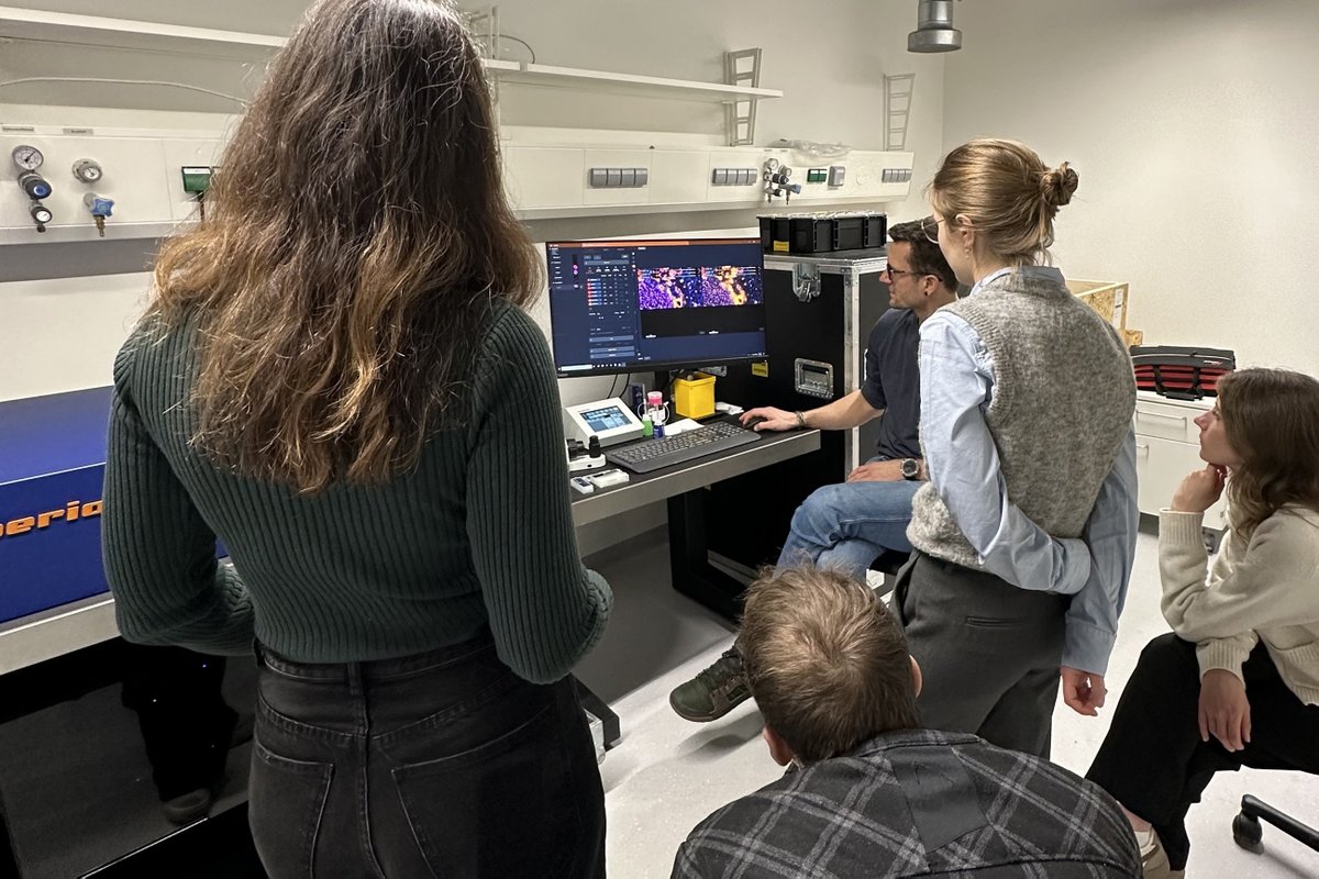 Abberior's tweet photo. During last week's workshop @UKEHamburg scientists experienced first-hand how our #MIRAVAPOLYSCOPE facilitates imaging across scales, from millimeter samples all the way to single-digit nanometer localization precision. 
Many thanks to  Virgilio Failla for having us! https://t.co/L9HmDUB8HP