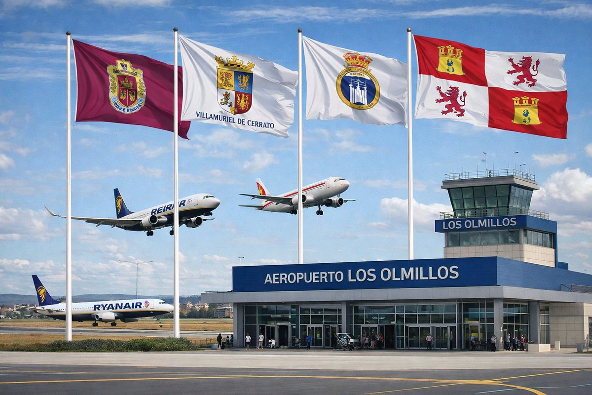El Aeropuerto de Los Olmillos SATISFECHO , a pesar de las muchas borrascas de este invierno:

… han aterrizado el 95% de los vuelos …