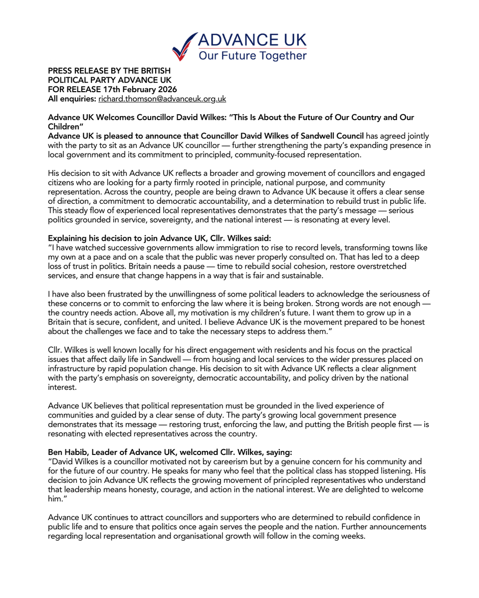 Advance UK tweet media