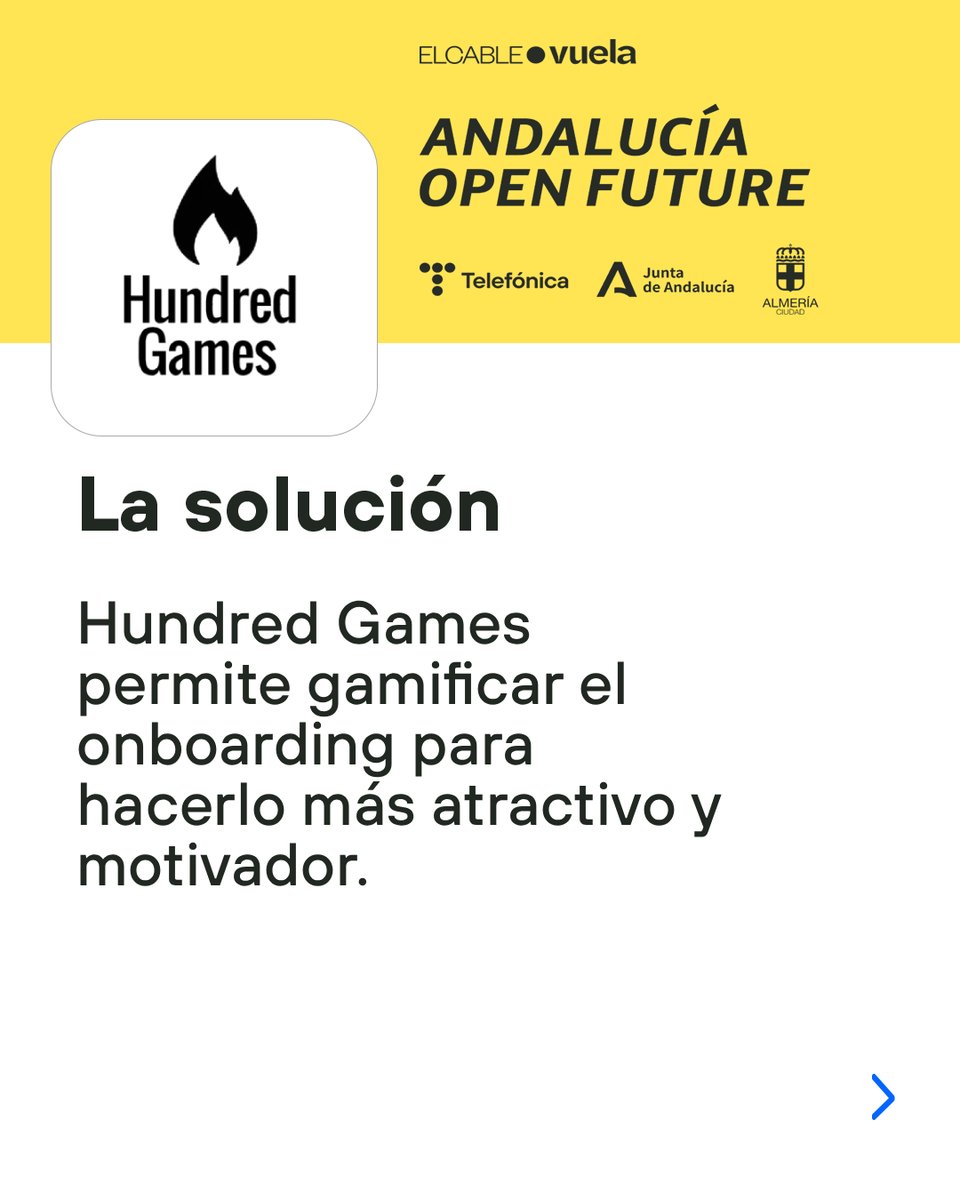 OpenFuture_And's tweet image. Dile adiós a las formaciones aburridas. 📈

Con Hundred Games, los procesos de selección y onboarding se convierten en una experiencia interactiva que aumenta la tasa de finalización y el compromiso del equipo. 🎯

Más sobre esta startup ⬇️
andalucia.openfuture.org/startups/hundr…

#Gamificación
