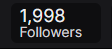 So freaking close to 2k on Twitch. 

I've been taunted by Twitch rounding up but actually almost there.