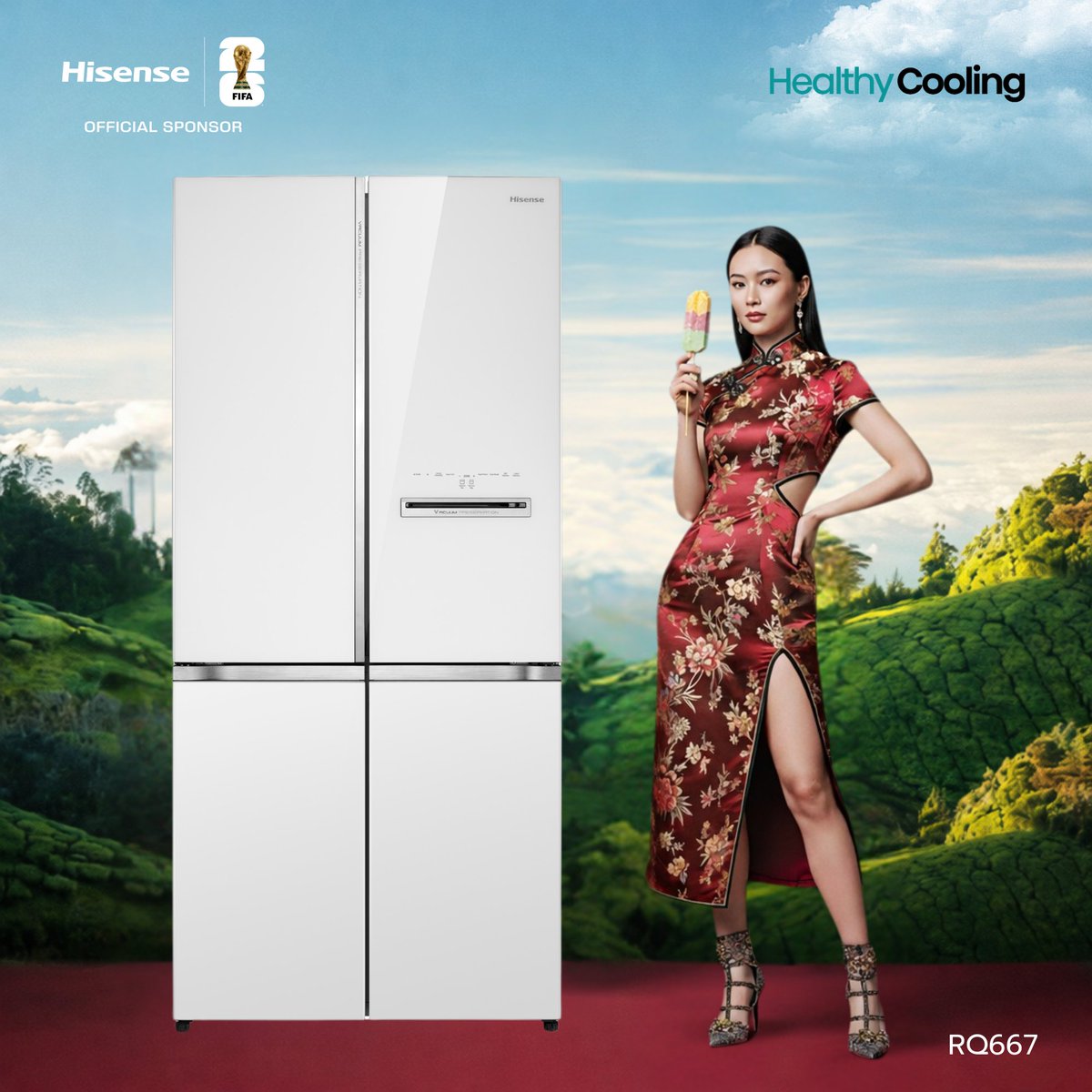 🧧 ซินเจียยู่อี่ ซินนี้ฮวดใช้ 💰
กลับจากเที่ยวตรุษจีน เหนื่อยนิด ๆ แต่ขอหวานเย็นสักแท่งให้ชื่นใจ ❄️

ไอติมดี ๆ ก็ต้องแช่ในตู้เย็น Hisense นะคะลูกสาว 💚

เจ่เจ้อวดตู้เย็นใหม่ รุ่น RQ667
ขาวสวยสะอาดตา เปิดบ้านมาก็รู้เลยว่า “เฮง” ✨
🥦🍓🍹ดีไซน์ 4 ประตู เปิดง่าย จุของได้จุใจ