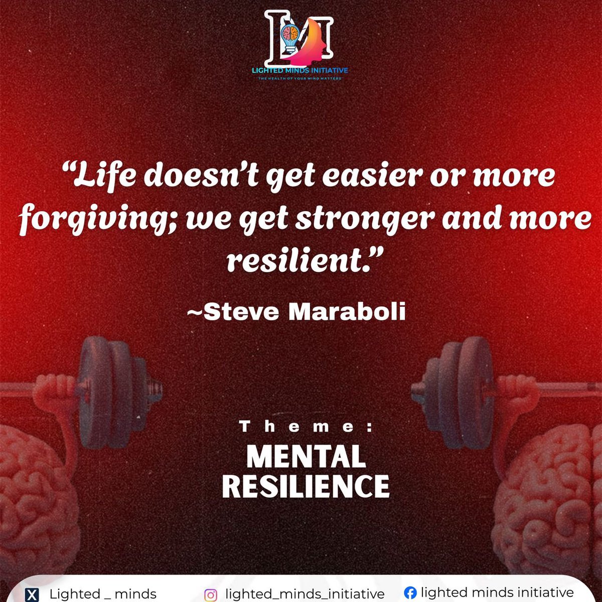 Lighted_minds's tweet photo. Strength isn't given, it's built 💪 Let's own our journey and rise stronger 
#LightedMonday 
 #MentalResilience #MentalHealth
#LMI
#lightedmindsinitiave https://t.co/i8wOhJvwTy