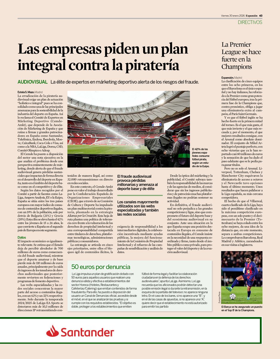 SportUsers's tweet image. El Comité de Expertos de Marketing Deportivo de la Asociación de Marketing de España - AMKT expone las reflexiones de la nueva Nota Ejecutiva de este organismo sobre el Fraude Audiovisual en el Deporte.

🔗 linkedin.com/posts/sportuse…