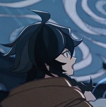 Venti and nameless bard with fluffy hair I love yiu