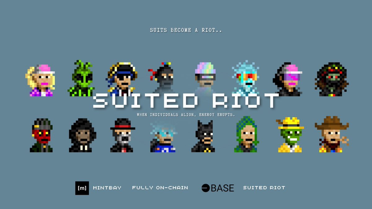 werko_deg's tweet photo. Been watching @Benjaminmlps and the Suited Riot v2 mint 👀

2,000 supply, 0.0018 ETH mint, max 3 per wallet.
After the previous contract issue, they’re relaunching properly.
I’m keeping this one on my radar. 🎯

#NFT #Web3 #NFTDrop #Crypto https://t.co/WZsiPBngLT