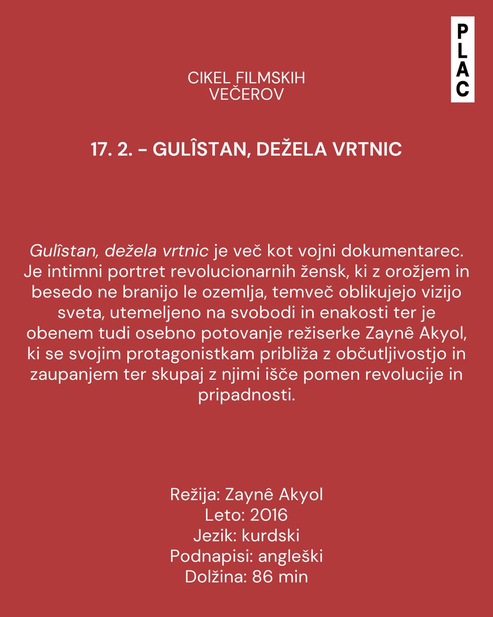 Ne zamudite nocoj ob 20ih v <a href="/avtonomniPLAC/">Participativna Ljubljanska Avtonomna Cona</a>  čudovitega dokumentarca o kurdskih revolucionarkah v osrčju gora Kurdistana. In debate s tovarišicami, ki bo sledila ...