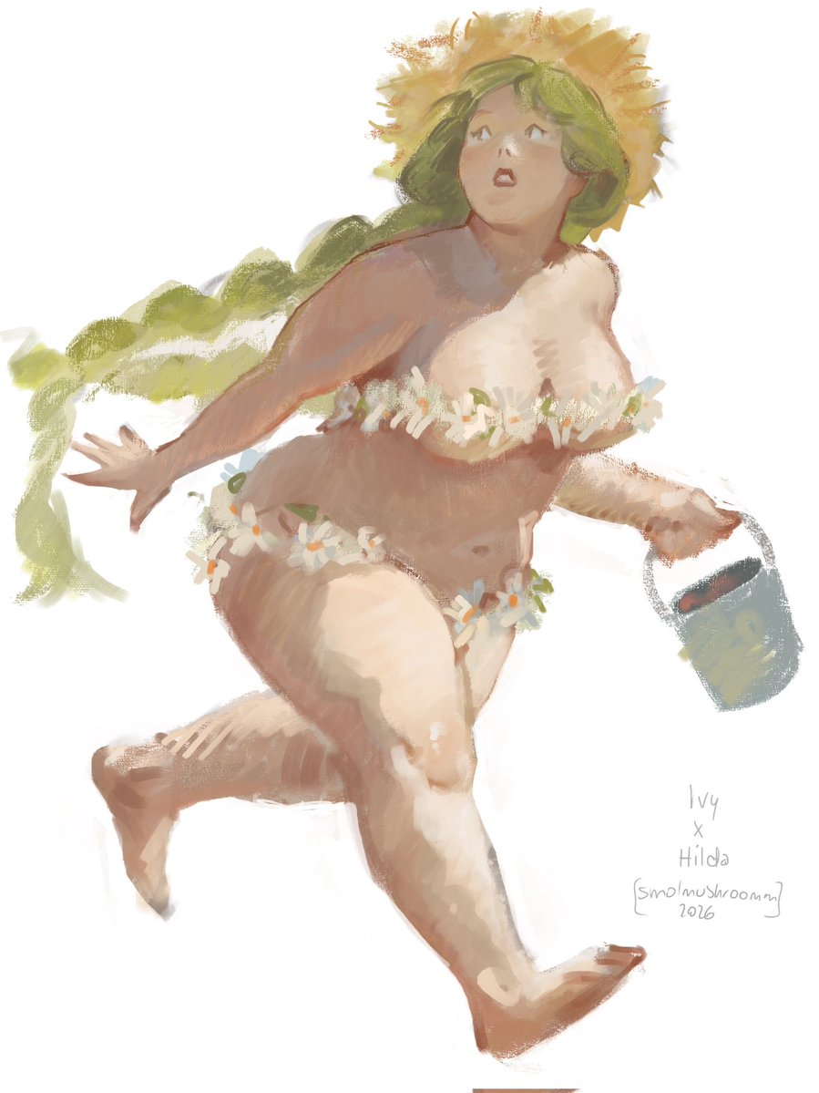 My oc Ivy drawn as Hilda the pinup girl! c: