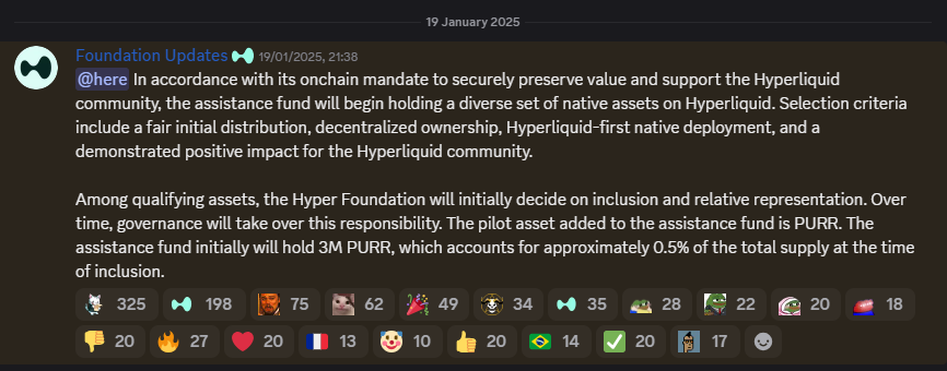 I keep rereading this announcement from a year ago — especially when everything’s dumping 😅

AF support for native Hyperliquid ecosystem tokens isn’t a question of IF — it’s a question of WHEN.

IMO the next local bull run will be on Hyperliquid. 

All you can really do now is