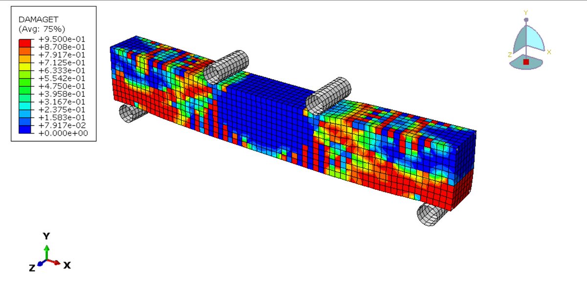 peymankarampour's tweet image. Four-point bending test analysis of an Ultra-High-Performance-Geopolymer RC beam in Abaqus

abaqusfem.com/four-point-ben…

#Abaqus #Beam #RC_Beam #UHPGC #Geopolymer #Bending #CDP #Failure #Static #dynamic #FEM
