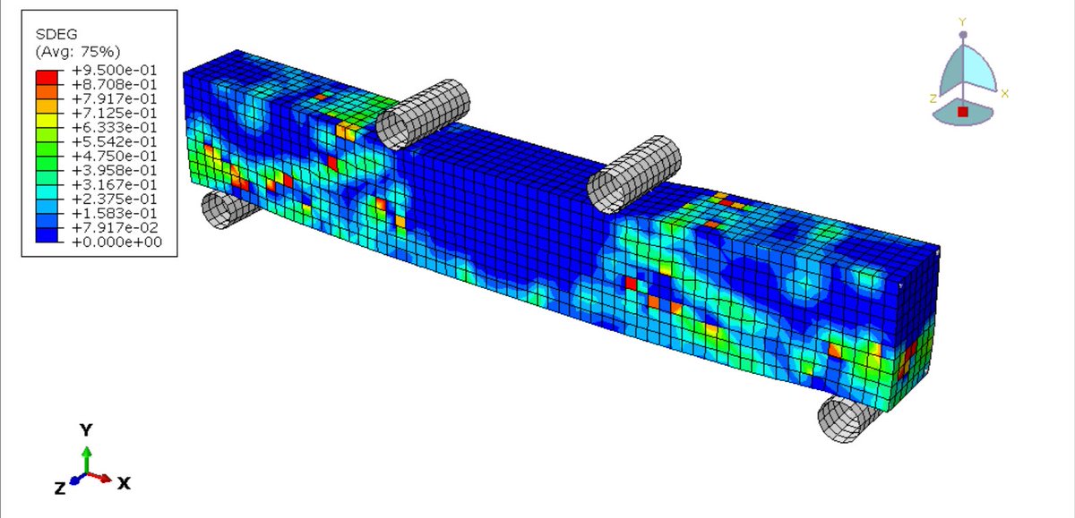 peymankarampour's tweet image. Four-point bending test analysis of an Ultra-High-Performance-Geopolymer RC beam in Abaqus

abaqusfem.com/four-point-ben…

#Abaqus #Beam #RC_Beam #UHPGC #Geopolymer #Bending #CDP #Failure #Static #dynamic #FEM