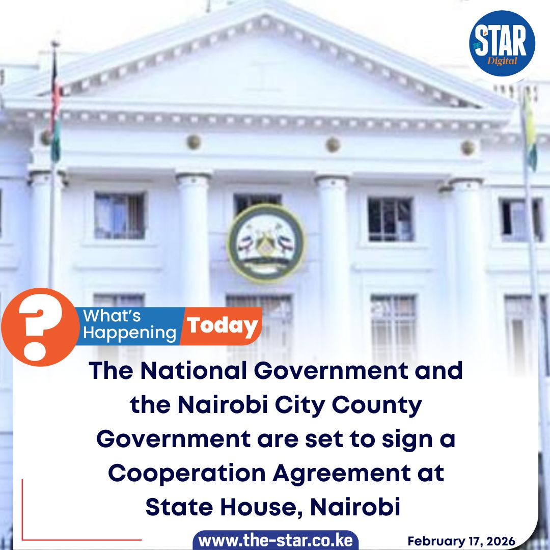 TheStarKenya's tweet photo. The National Government of Kenya and the Nairobi City County Government are set to sign a Cooperation Agreement at State House, Nairobi, today at 3 PM
#starkenyanews https://t.co/sUQHOV13Y6