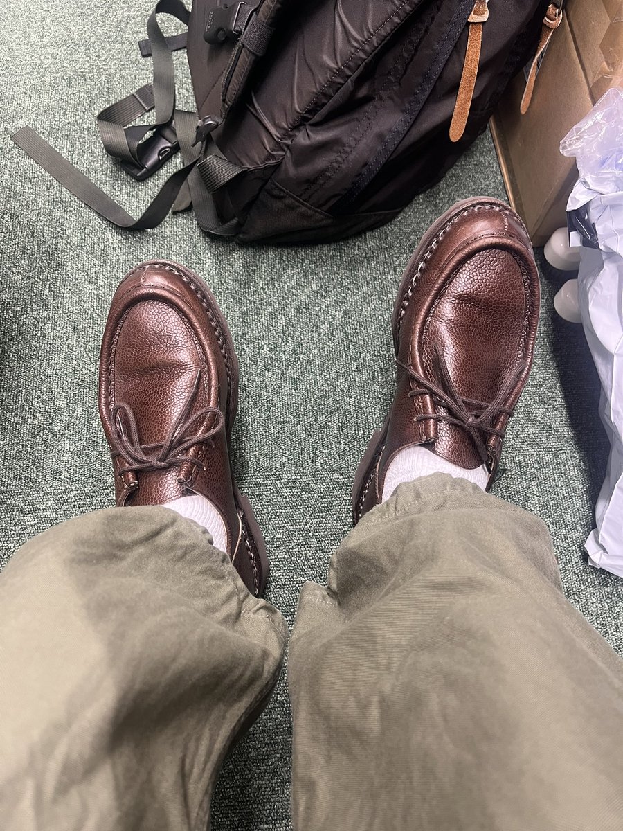 最近買ったパラブーツのミカエル(シボ革)を下ろしましたー！ 「TV2nd