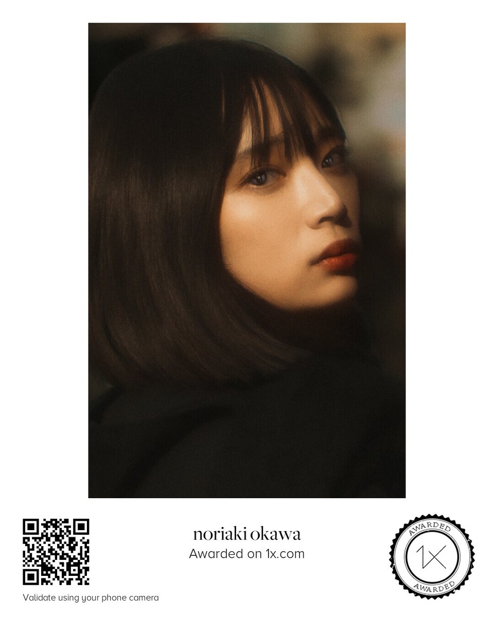 Quiet Gaze』 Model:早水なみさん @hayami_nami7373 1x.にてAwarded