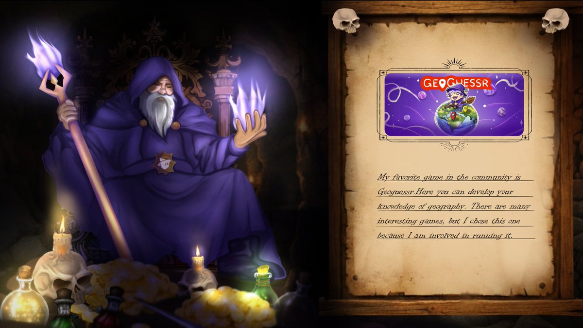 _fl1st_'s tweet photo. gMagic dear community!🪄

Today I am launching my own challenge! 
@magicblock 

Your task is to share your thoughts on which event in our community is the most interesting and exciting for you. 

What do you need to do?
-Describe in a few words why you like it and how long you have been playing this game.
-Below, I am attaching a template for your work.
-Quote this post so I can see your work.

My favorite game is GeoGuessr, where you can discover many new locations, compete with other participants, and demonstrate your knowledge of geography. 

There are many other games in the community (for example, Codenames), but I had to choose one.

I invite everyone to participate, I will be glad to see you there!
@16vivz @simpletox26