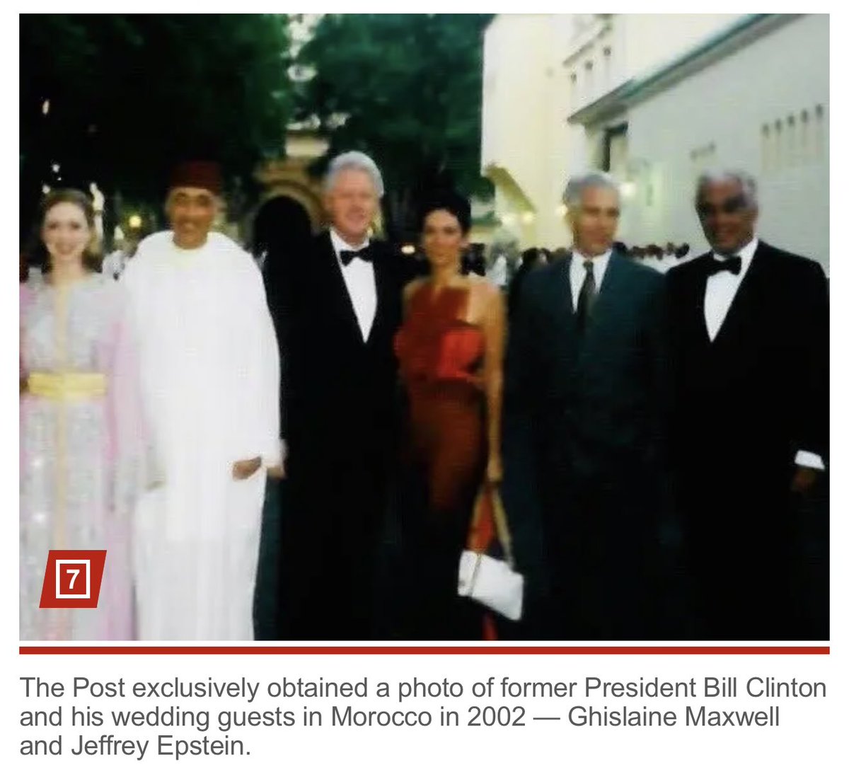 AuthorJJReeves's tweet photo. @BGatesIsaPyscho Hmm…Ghislaine was at Chelsea’s wedding, &amp; both Epstein &amp; Ghislaine was Bill’s guests at Moroccan King Mohammed VI’s 2002 wedding, for starters. https://t.co/yj04hvdGcQ