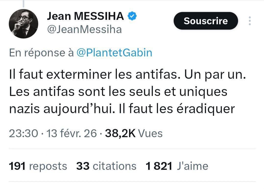Police nationale !
Un Égyptien visiblement radicalisé, appelle à exterminer un groupe de personnes en France.